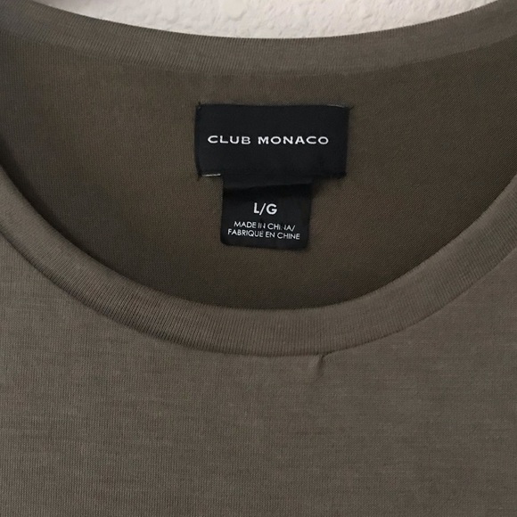 Club Monaco Olive Green Layered Dress Size Large - Picture 15 of 16